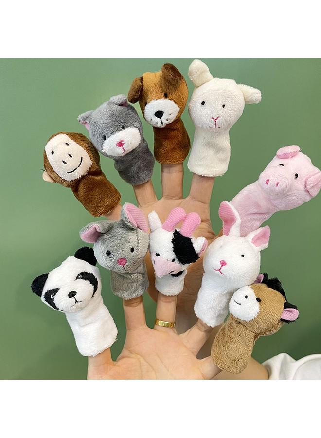 Bluejw 2025 Cross-border New Cartoon Animal Plush Toy Finger Doll Baby Soothing Finger Doll Panda Rabbit - Image 5