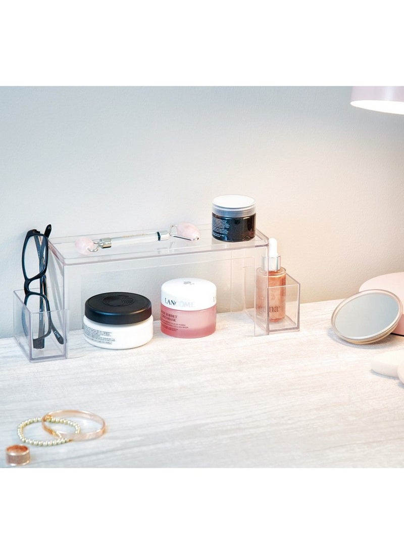 The Home Edit Two Tier Medicine Organizer Shelf 3.25 X 12.5 X 4.5 Inch Clear  - Image 3