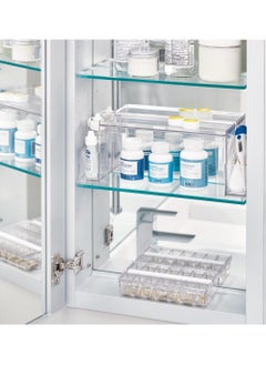 The Home Edit Two Tier Medicine Organizer Shelf 3.25 X 12.5 X 4.5 Inch Clear  - Image 2