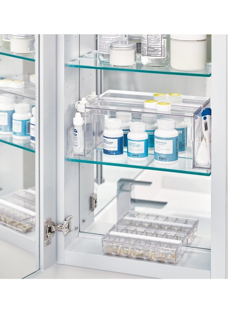 The Home Edit Two Tier Medicine Organizer Shelf 3.25 X 12.5 X 4.5 Inch Clear  - Image 2