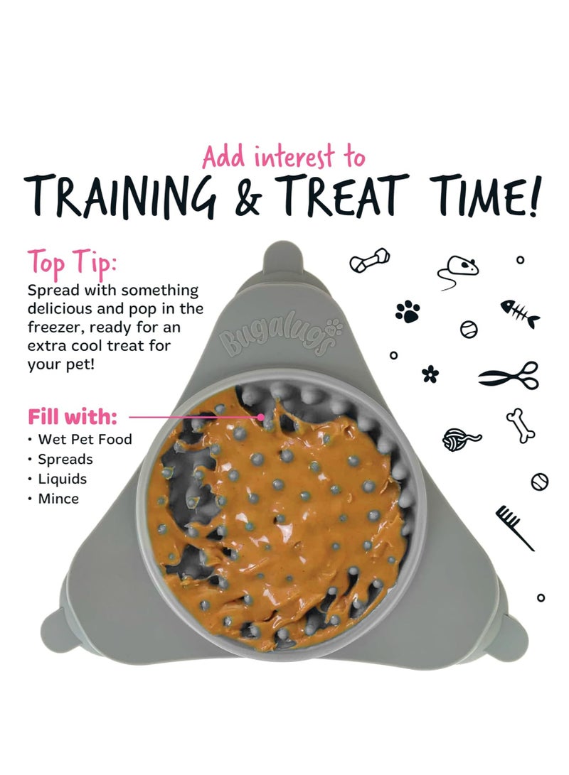 BUGALUGS Licky Mats For Dogs 100 percent Food Grade Lick Mats For Dogs and Cat Food Mat BPA Free Dog Mat Feeding and Licking Lick Mat Reduce Stress and Anxiety Black - Image 2