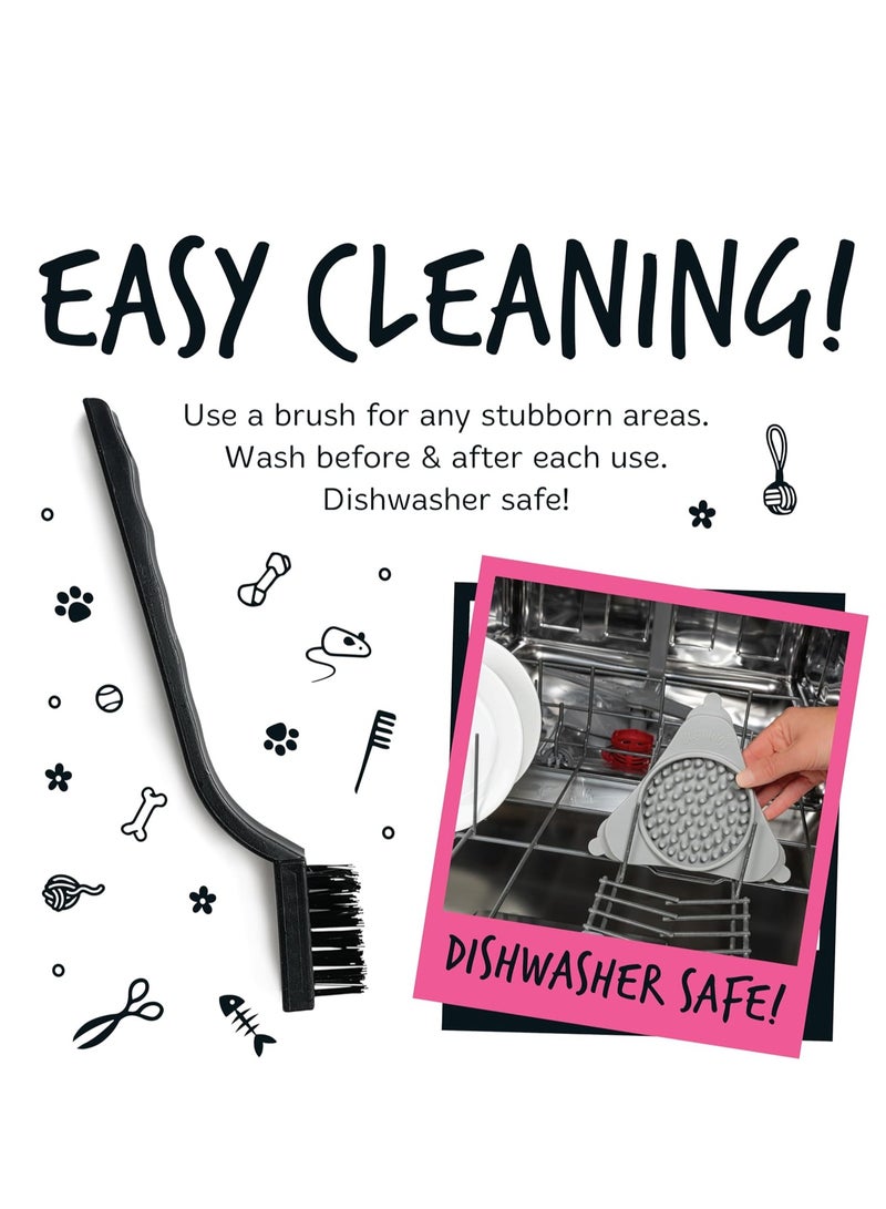 BUGALUGS Licky Mats For Dogs 100 percent Food Grade Lick Mats For Dogs and Cat Food Mat BPA Free Dog Mat Feeding and Licking Lick Mat Reduce Stress and Anxiety Black - Image 5