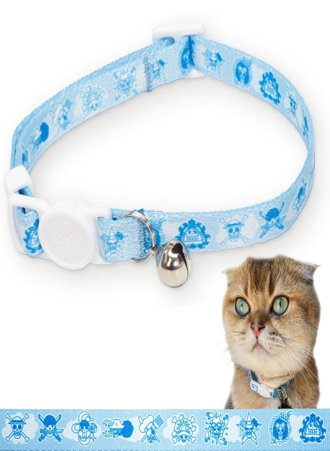 PAWSONIFY One Piece Cat Collar with Bell (Removable); Officially Licensed, Fully Adjustable New World Breakaway Cat Collar for Kittens, Durable, Cute Kitten Collar with Bell for Boy & Girl Cats (One Size 8-12”) - Image 1