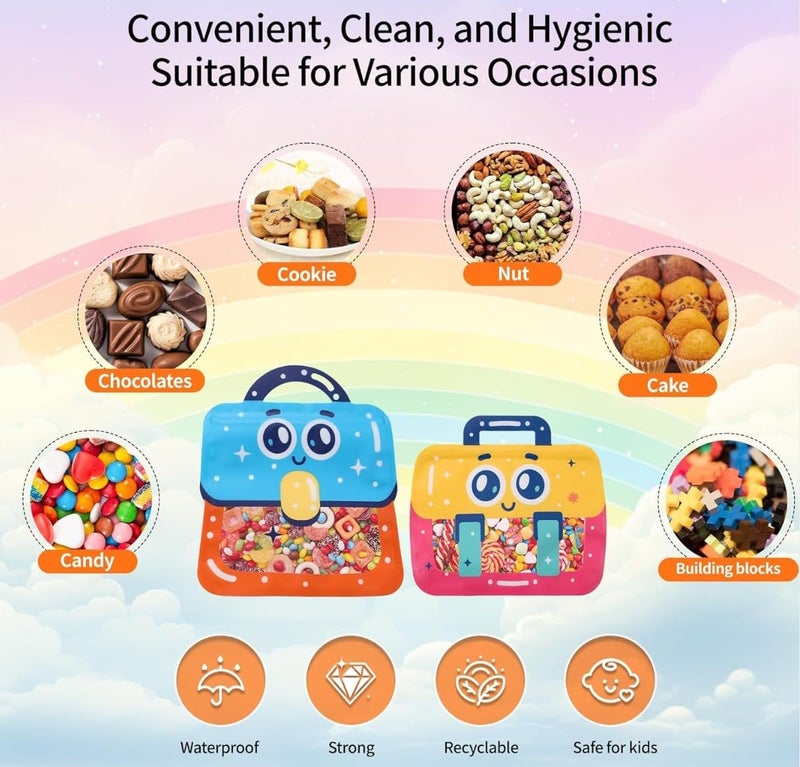 VRB Dec 24pcs Foil Guddy bags, return gift bags for kids birthday, Happy Birthday Party Return Gift Bags For Boys and Girls. (24 Pcs Cute Eye Bag Seal Design) - Image 5