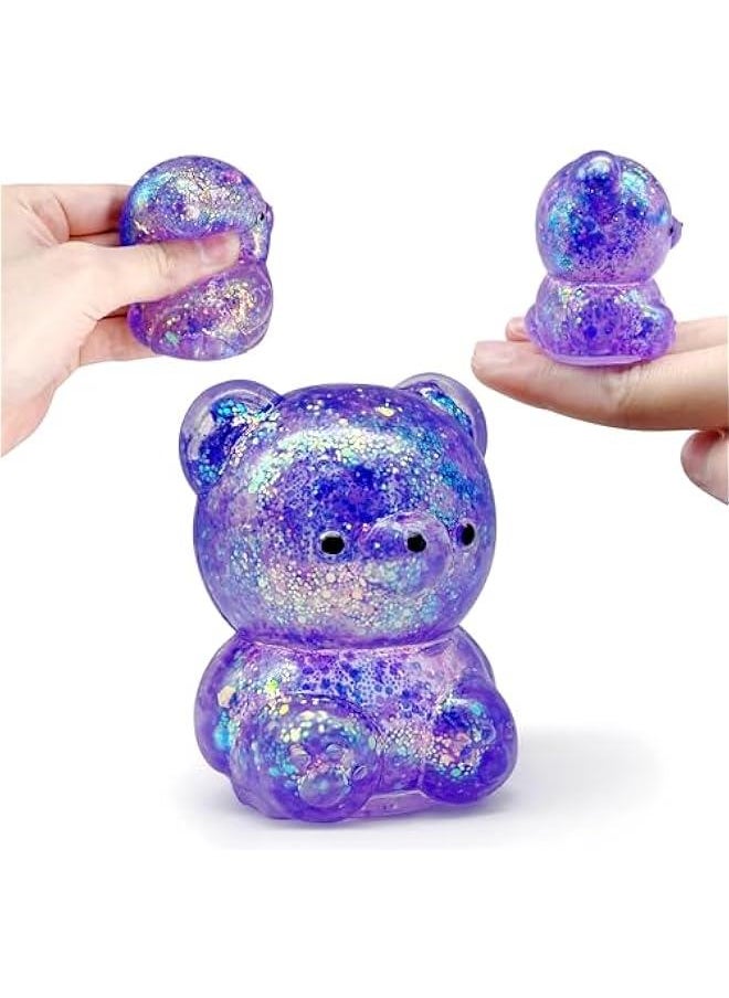 Generic - Gummy Bear Squishy Fidget Toys Stress Balls for Kids (1PCS) Squishy Sugar Ball Autism Sensory Toys, Party Favors for Kids Squeeze Toy, Stress Relief Toy Squeeze Ball, Basket Stuffers - Image 1