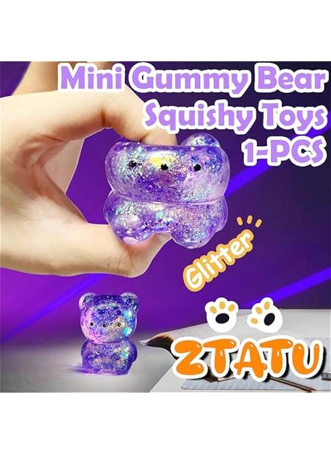 Generic - Gummy Bear Squishy Fidget Toys Stress Balls for Kids (1PCS) Squishy Sugar Ball Autism Sensory Toys, Party Favors for Kids Squeeze Toy, Stress Relief Toy Squeeze Ball, Basket Stuffers - Image 1