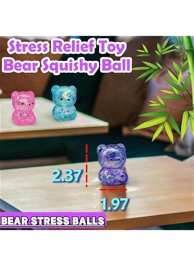 Generic - Gummy Bear Squishy Fidget Toys Stress Balls for Kids (1PCS) Squishy Sugar Ball Autism Sensory Toys, Party Favors for Kids Squeeze Toy, Stress Relief Toy Squeeze Ball, Basket Stuffers - Image 1