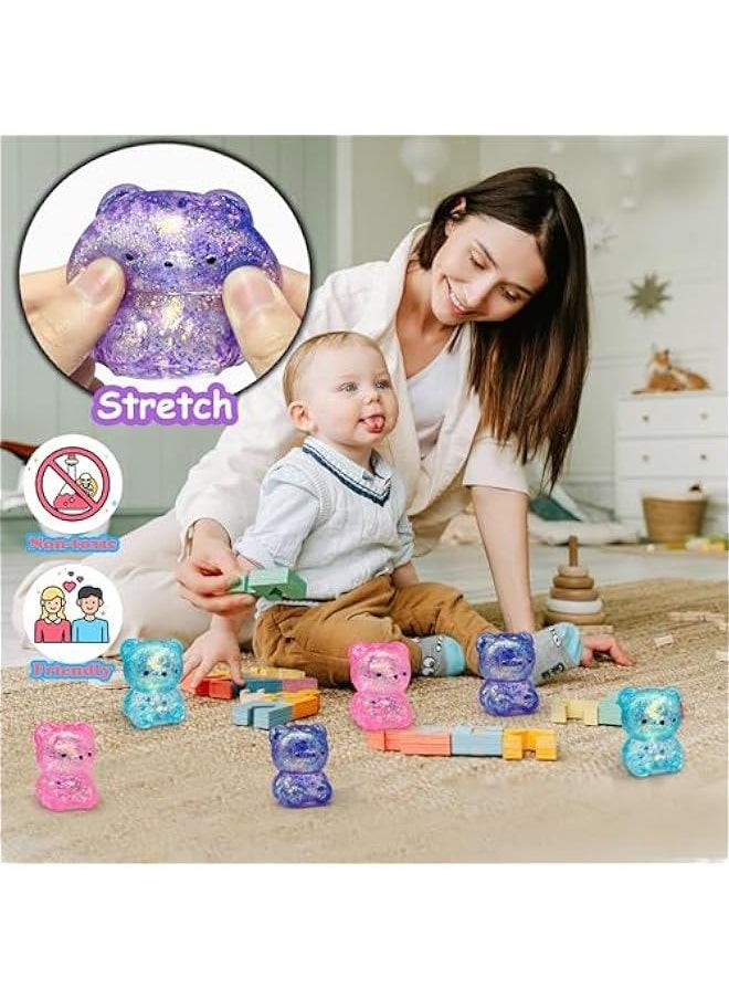 Generic - Gummy Bear Squishy Fidget Toys Stress Balls for Kids (1PCS) Squishy Sugar Ball Autism Sensory Toys, Party Favors for Kids Squeeze Toy, Stress Relief Toy Squeeze Ball, Basket Stuffers - Image 1