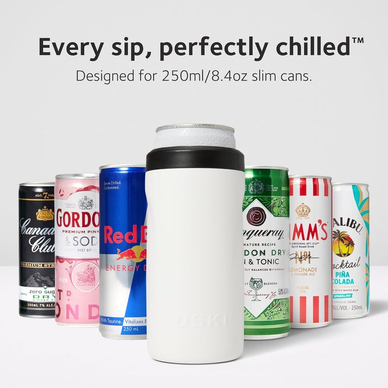 Huski Slim Can Cooler | NEW | Fits 250ml Premix/RTD, Energy & Soft Drink Cans | Triple Insulated | Detachable 2-in-1 Can Tab Slider | Keeps Cans up to 5X Colder | Great Gift (Black) - Image 2