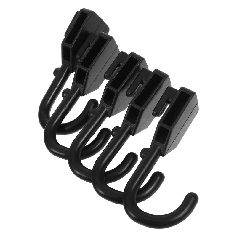 J Shaped Pegboard Hooks 5 Pack Heavy Duty ABS Plastic Tool Hanging Wall Storage - Image 2