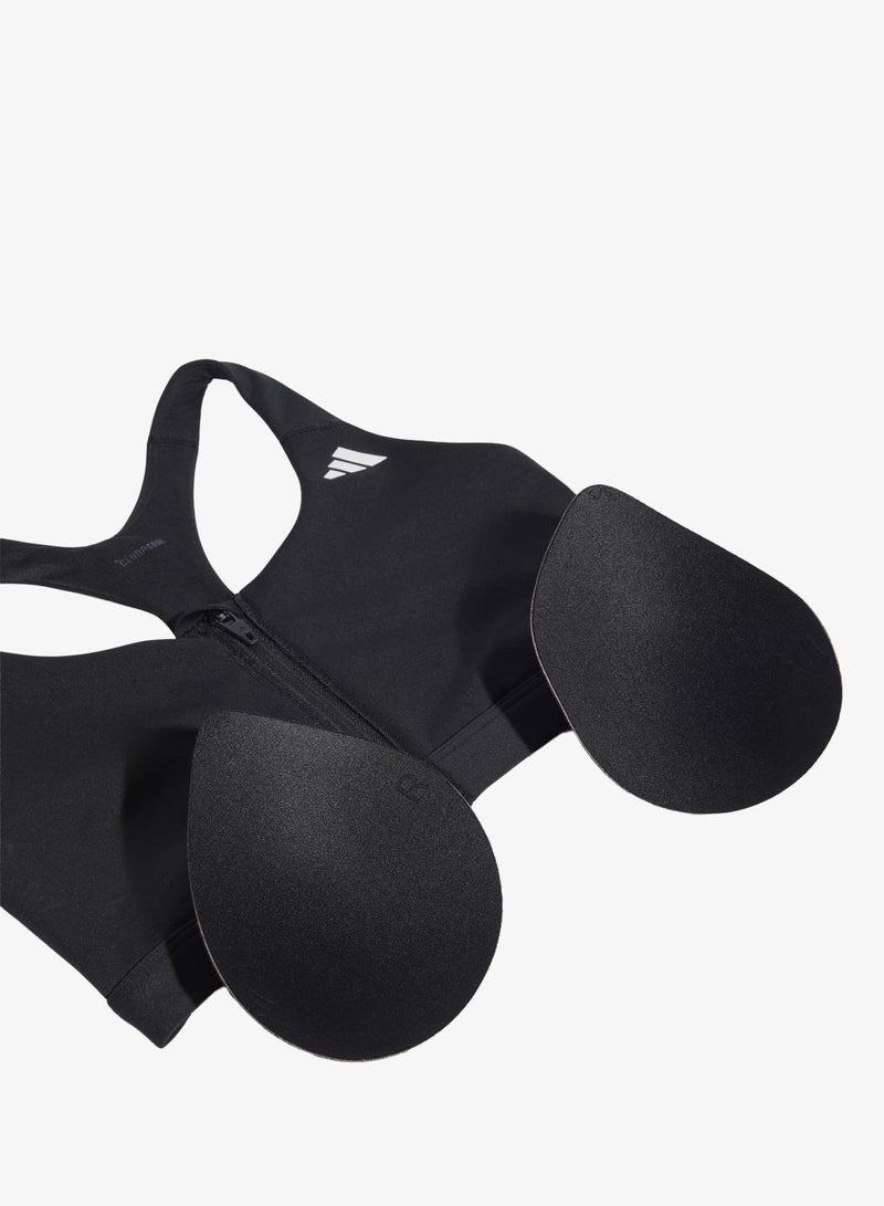 Adidas Optime Essentials Workout Zip-Front Medium Support Bra - Image 3