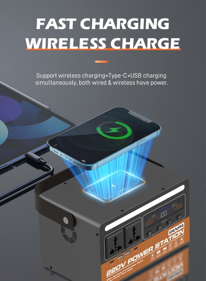 فانپا 300W محطة طاقة محمولة 200Wh مولد للطاقة الشمسية مع AC 220V إخراج بطارية ليثيوم ذات سعة كبيرة طاقة محمولة للتخييم - Image 5