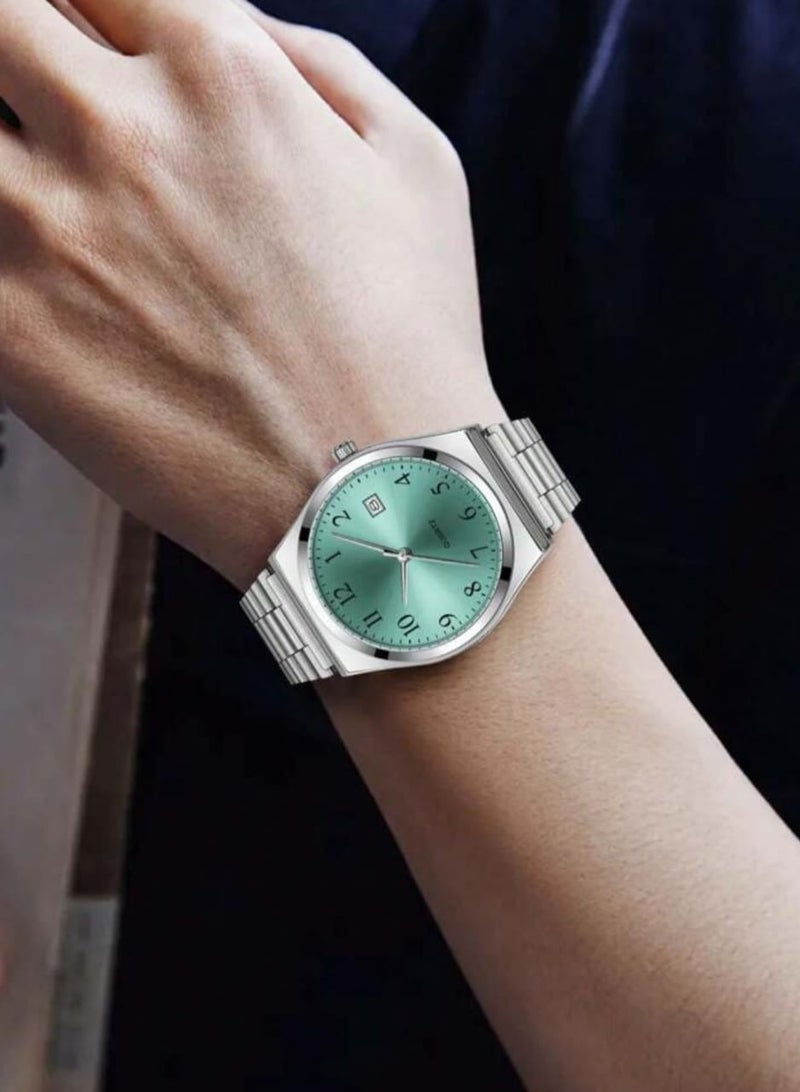 QUARTZ Men's watch with metal strap, with calendar, suitable for work and daily use - Image 5