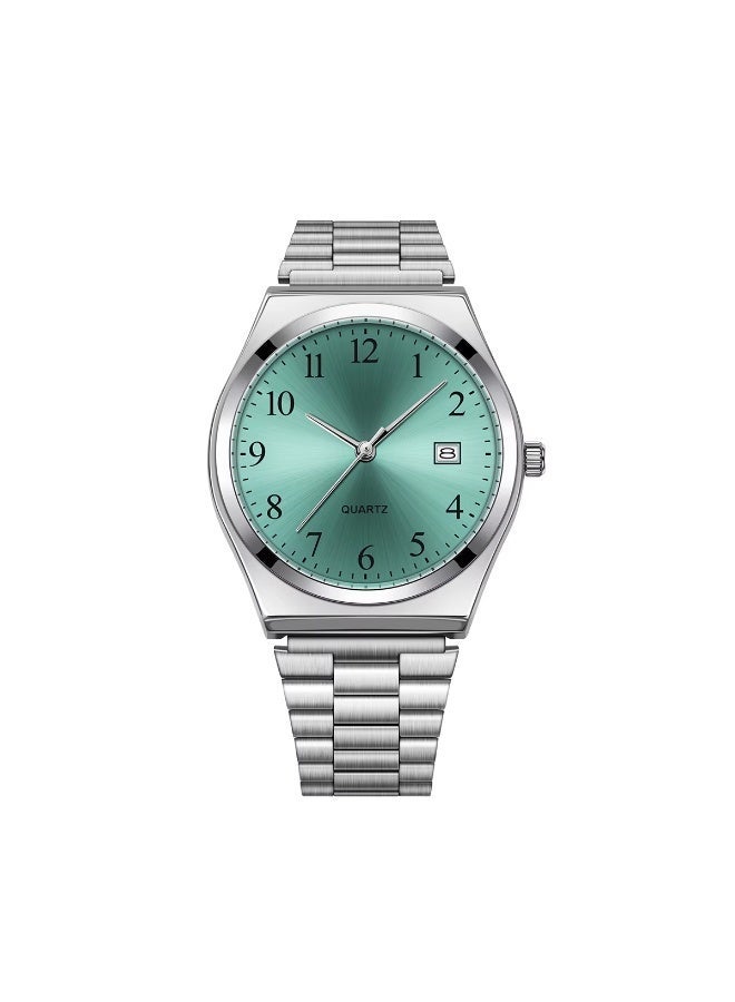 QUARTZ Men's watch with metal strap, with calendar, suitable for work and daily use - Image 1