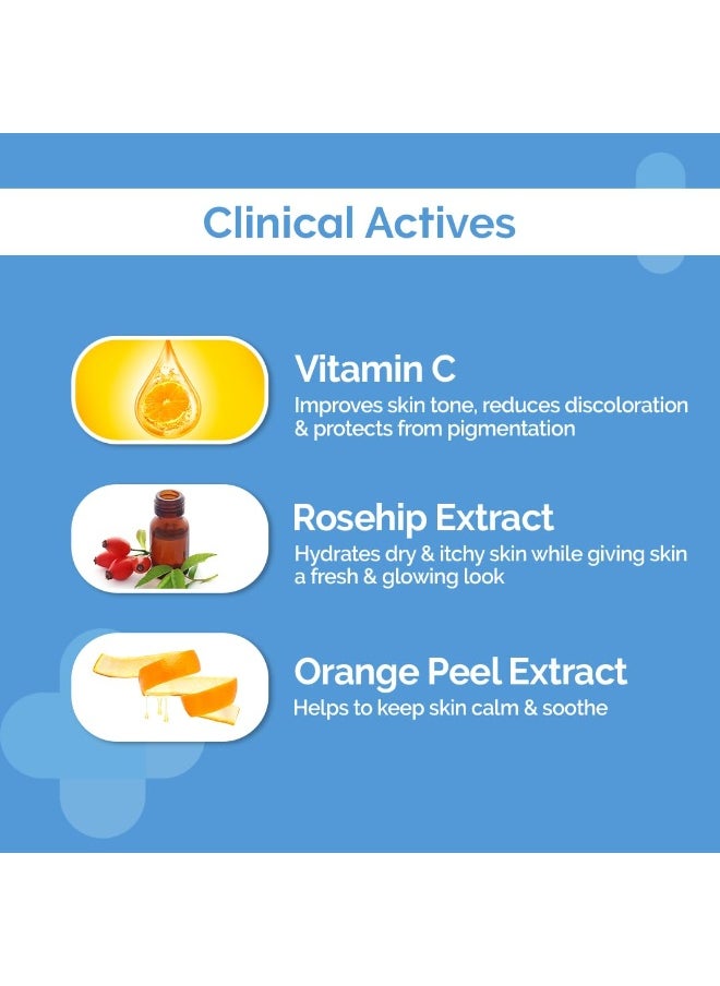 THE derma Co 2% Vitamin C Gel Daily Face Wash with Vitamin C, Rosehip & Orange Peel Extract for Glowing Skin I Brightens & Evens Skin Tone I Anti-Oxidant Rich Formula I For All Skin Type - 80ml  - Image 5