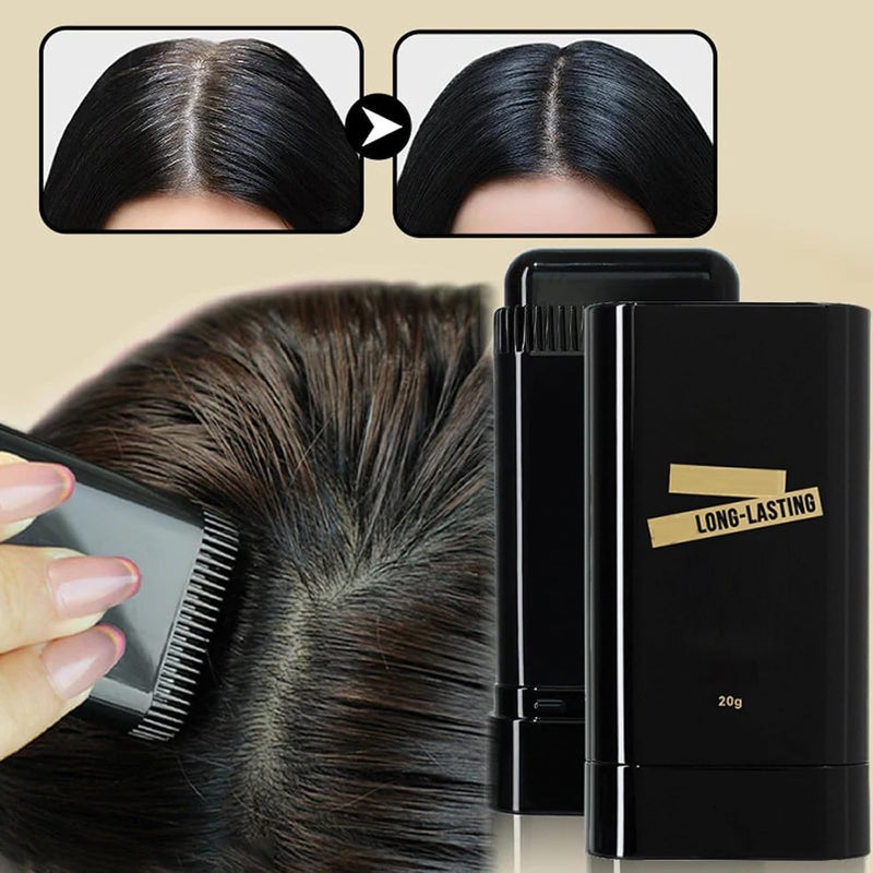SWIUKPHE 2-in-1 Hair Dye Comb Stick, Waterproof Sweat-Proof Portable Color Touch-Up Tool – Black Hair Applicator Comb for Women & Men (Black) - Image 2