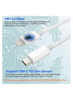 Lightning Cable Fast Charging and Hi-Speed Syncing Cord Compatible with Apple iPhone X/XS/XR/XS MAX/8/8 Plus/iPad White - pzsku/Z69EAFF745D9FC499D191Z/45/_/1642567608/715af3f0-173f-46b8-8095-5df8c372bf3c