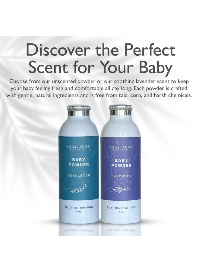 SoCal Suds & Company - Natural Baby Powder Talc-Free - Newborn Essentials with Arrowroot Powder, Kaolin, Aspen Bark Extract for Soft Soothing Protected Skin - Gentle Absorption - Lavender, 4oz - Image 5