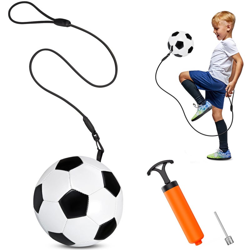 UZTUGG Soccer Training Equipment Soccer Ball Dribble Trainer for Juggling Foot Control Kicking Practice Kick Trainer with Soccer Adjustable Cord Solo Soccer Ball Practice Equipment Aid Return - Image 2