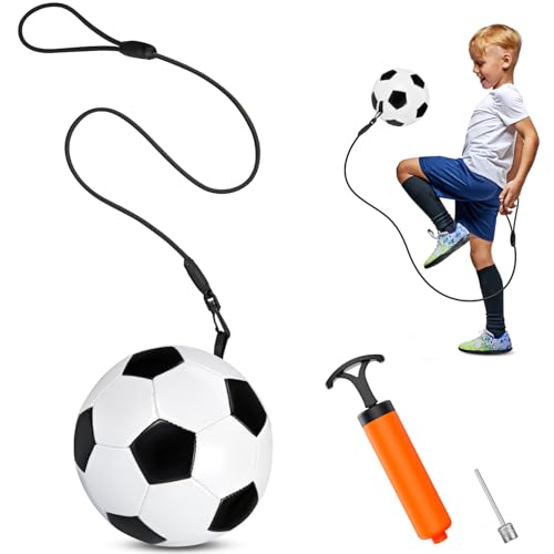 UZTUGG Soccer Training Equipment Soccer Ball Dribble Trainer for Juggling Foot Control Kicking Practice Kick Trainer with Soccer Adjustable Cord Solo Soccer Ball Practice Equipment Aid Return - Image 1