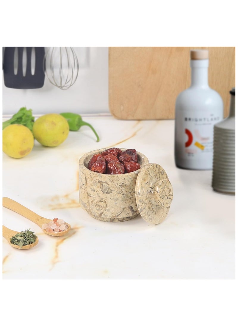 RADICALn - Elegant Handmade Coral Marble Kitchen Decor Salt and Pepper Dispenser - Image 1