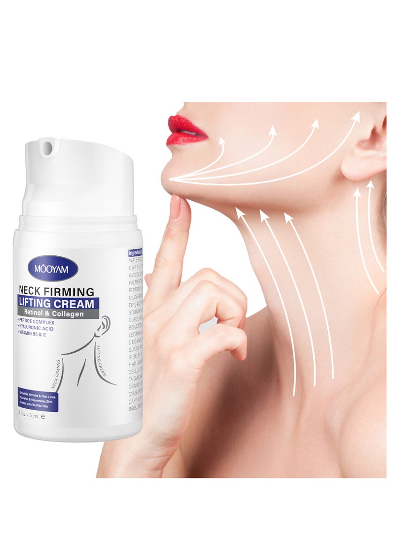 MOOYAM - Firming and Lifting Neck Cream, Neck and Body Firming Cream for Anti-Aging, Reducing Wrinkles, Removing Double Chin, Polypeptide Retinol Collagen Lighten Neck Lines Cream - Image 1