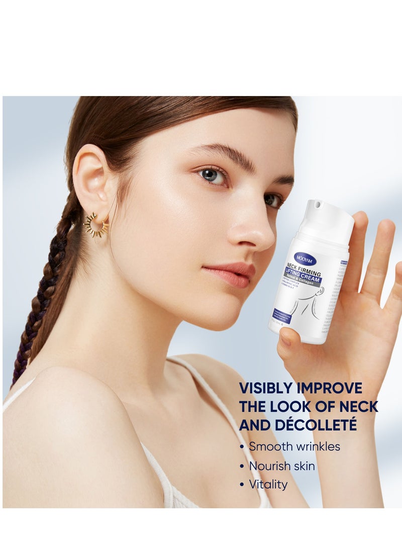 MOOYAM - Firming and Lifting Neck Cream, Neck and Body Firming Cream for Anti-Aging, Reducing Wrinkles, Removing Double Chin, Polypeptide Retinol Collagen Lighten Neck Lines Cream - Image 1