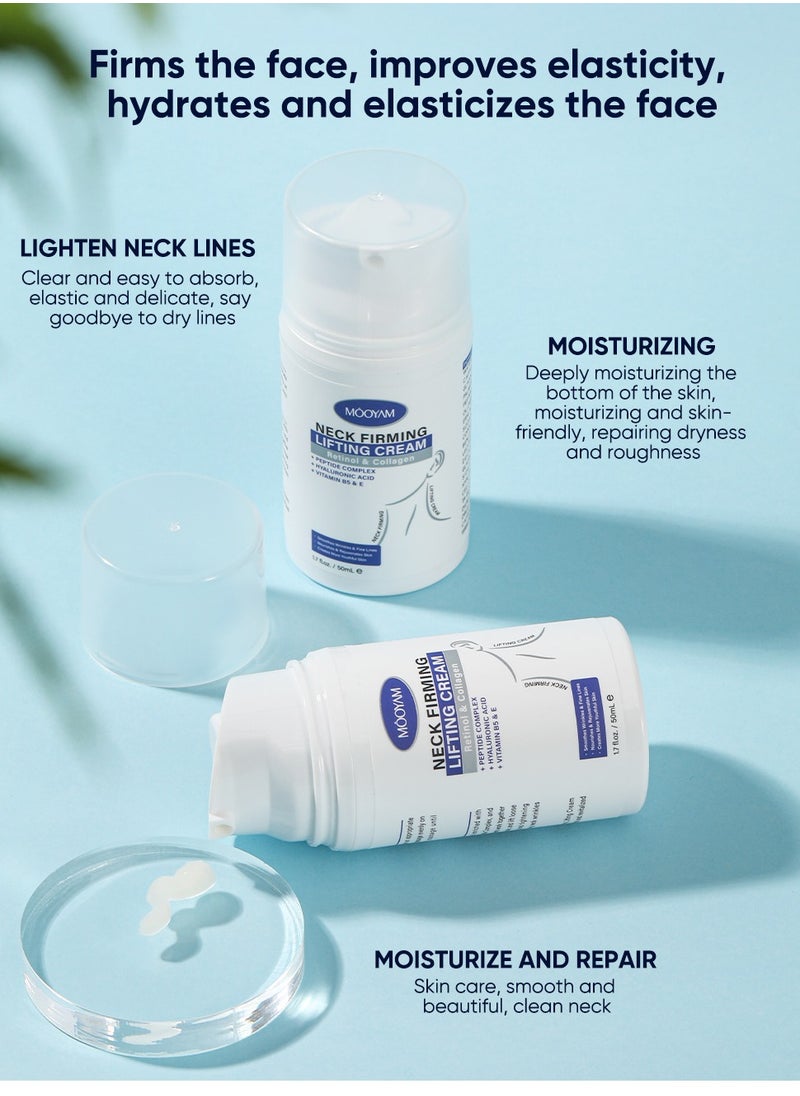 MOOYAM - Firming and Lifting Neck Cream, Neck and Body Firming Cream for Anti-Aging, Reducing Wrinkles, Removing Double Chin, Polypeptide Retinol Collagen Lighten Neck Lines Cream - Image 1
