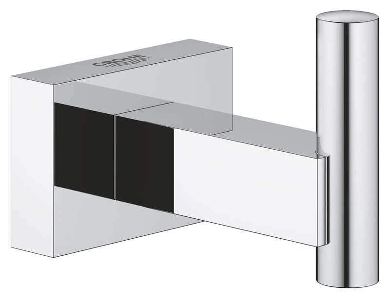 Grohe 40511001 Essentials Cube Robe Hook, Starlight Chrome - Image 1