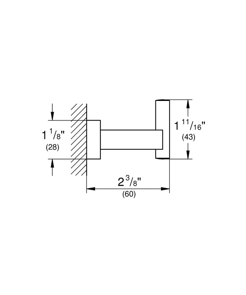 Grohe 40511001 Essentials Cube Robe Hook, Starlight Chrome - Image 2