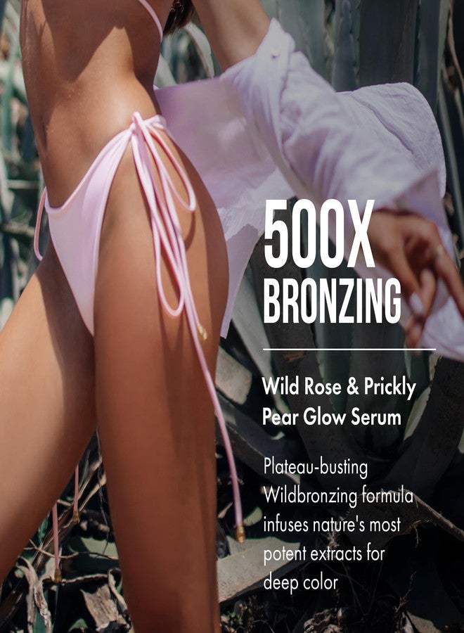 تان أسز يو لوشن تسمير البشرة Tan Asz U Giddy Up & Glow، 500X Sedona Sunset Wild Bronzer مع سيروم Wild Rose & Prickly Pear Glow، 7.5 أونصة سائلة - Image 3