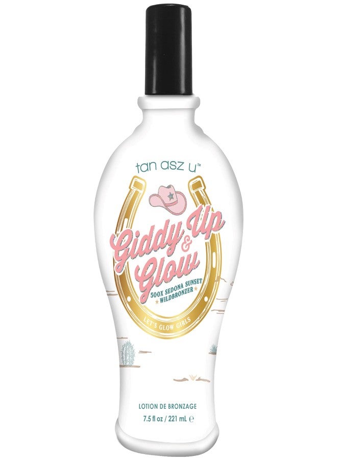 تان أسز يو لوشن تسمير البشرة Tan Asz U Giddy Up & Glow، 500X Sedona Sunset Wild Bronzer مع سيروم Wild Rose & Prickly Pear Glow، 7.5 أونصة سائلة - Image 1