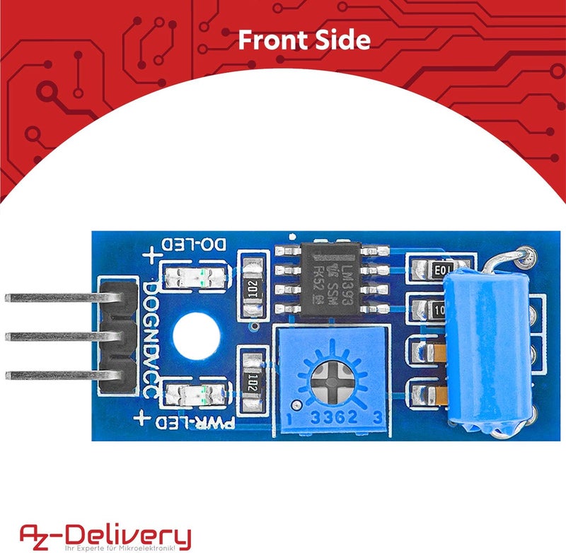 AZDelivery وحدة استشعار الاهتزاز SW420 المتوافقة مع Arduino مع كتاب إلكتروني مرفق! - Image 2