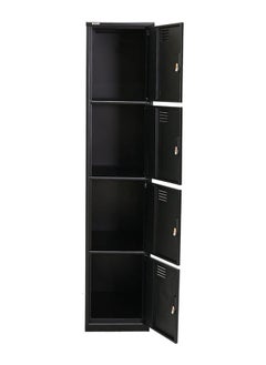 RIGID Steel Curved 4 Doors locker Black 180x38x46.5cm  - Image 5