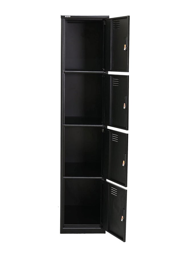 RIGID Steel Curved 4 Doors locker Black 180x38x46.5cm  - Image 5