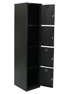 RIGID Steel Curved 4 Doors locker Black 180x38x46.5cm  - Image 4
