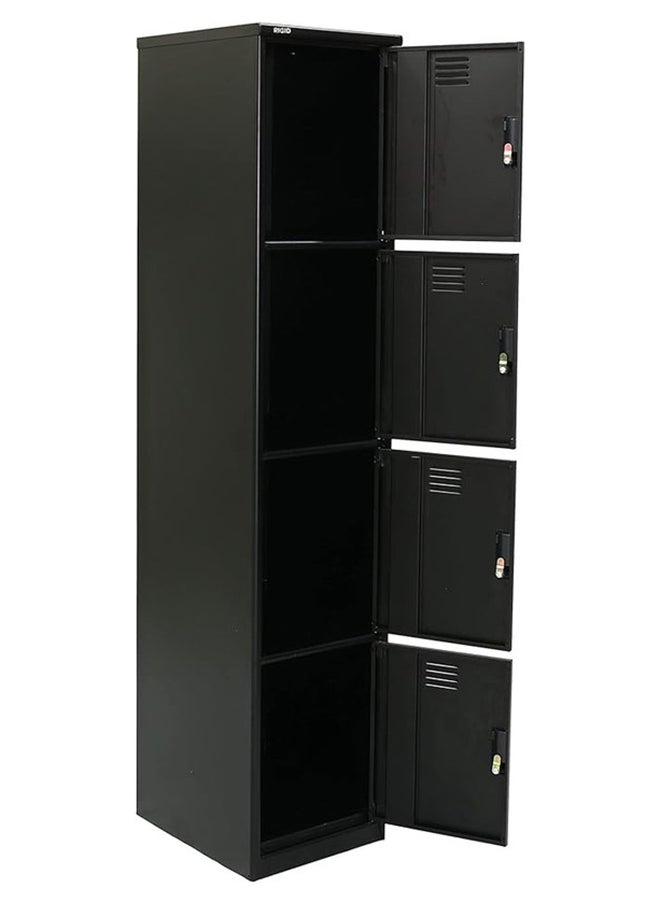 RIGID Steel Curved 4 Doors locker Black 180x38x46.5cm  - Image 4