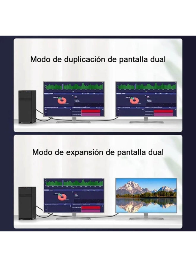 كابل محول DisplayPort إلى VGA، سهل الاستخدام، للشاشات وأجهزة العرض وأجهزة الكمبيوتر. كابل محول عالي السرعة من DP إلى VGA مع نقل إشارة مستقر وعرض عالي الوضوح. - Image 5