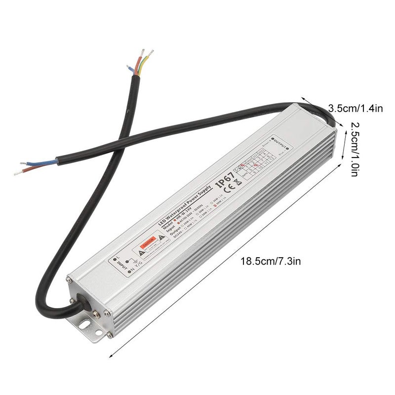 IP67 Waterproof 60W LED Driver Power Supply 24V 2.5A Constant Voltage Transformer Universal Plug Indoor Outdoor Use - Image 3