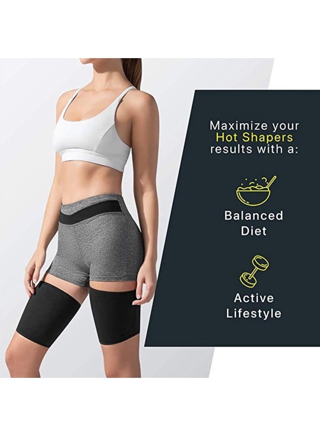 klarako Thigh Trimmer Thigh Compression Sleeve Sweating Leg Support Socks Support Hamstring Thigh Sleeve Sweat Band Slimmer Weight Loss Leg Belt (Yellow)(L) - Image 2