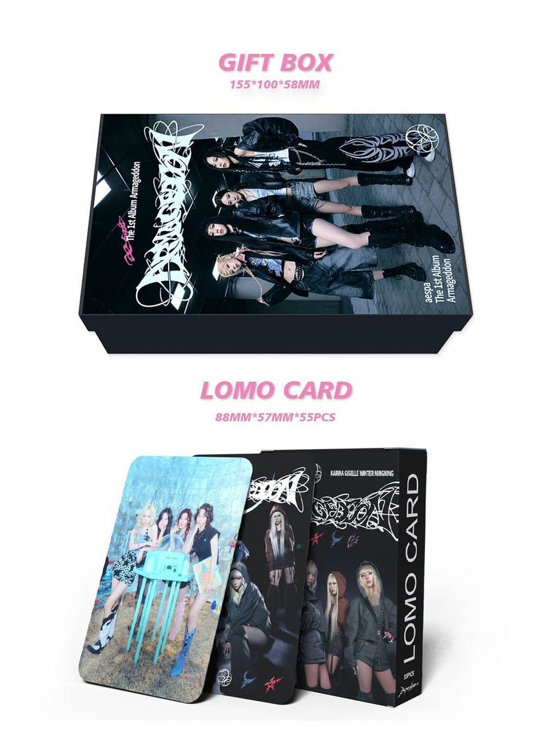 إيهوم مجموعة هدايا Aespa Regular Album Supernova مع بطاقات Lomo وحامل أكريليك وشريط حساب يدوي وحبل تثبيت وملصقات وبطاقة صور - Image 2