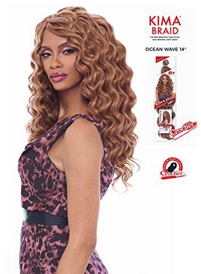 Harlem 125 Kima Braid Ocean Wave 14" Crochet Braid 4 Pack Deal Kow14 (1Boffblack) - Image 4