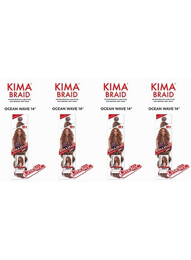 Harlem 125 Kima Braid Ocean Wave 14" Crochet Braid 4 Pack Deal Kow14 (1Boffblack) - Image 5