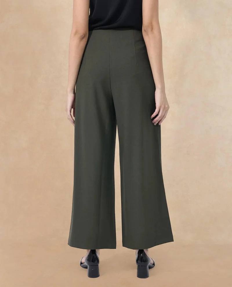 Rareism Women's Vintage High Waisted Flared Pants