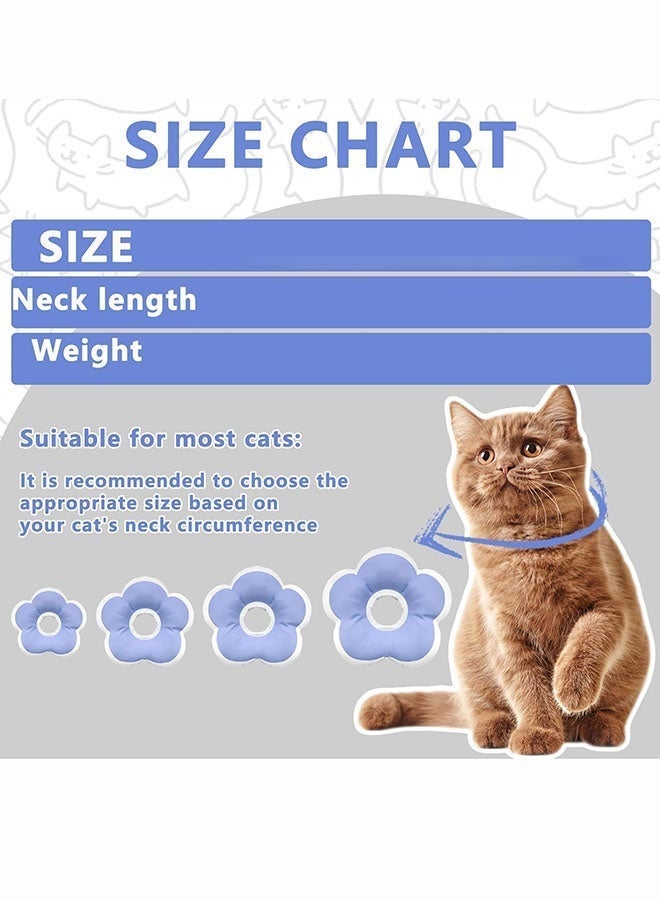 Cat Dog Cone Collar,Adjustable Cat Cone Collar To Stop Licking After Surgery,Elizabethan Collars For Pets,Protection Cone Neck Recovery Collar,For Dogs Cats Puppies Rabbits Wound Healing Protective After Surgery(Blue) - Image 2