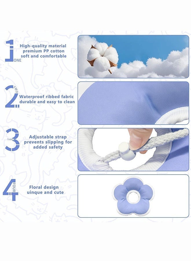 Cat Dog Cone Collar,Adjustable Cat Cone Collar To Stop Licking After Surgery,Elizabethan Collars For Pets,Protection Cone Neck Recovery Collar,For Dogs Cats Puppies Rabbits Wound Healing Protective After Surgery(Blue) - Image 4