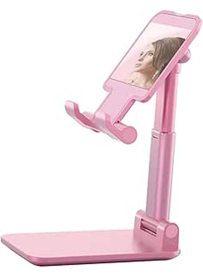 Metal Retractable Tablet Stand Adjustable Phone Holder Compact Mirror Design Home Office Desk Accessory - Image 1