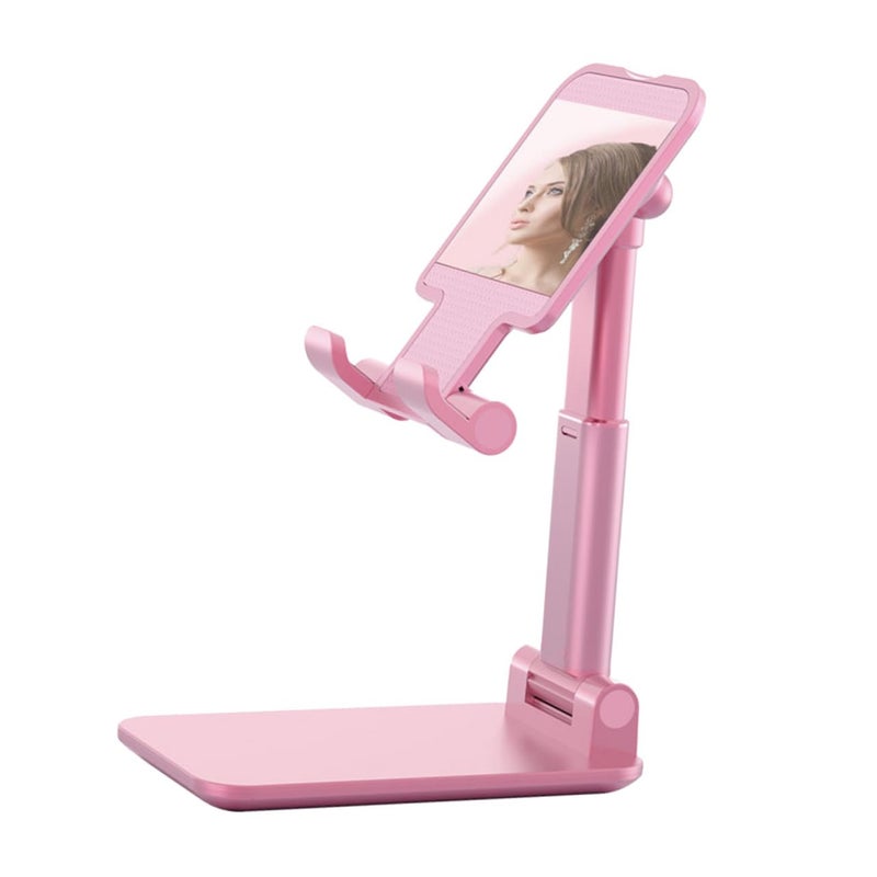 Metal Retractable Tablet Stand Adjustable Phone Holder Compact Mirror Design Home Office Desk Accessory - Image 2