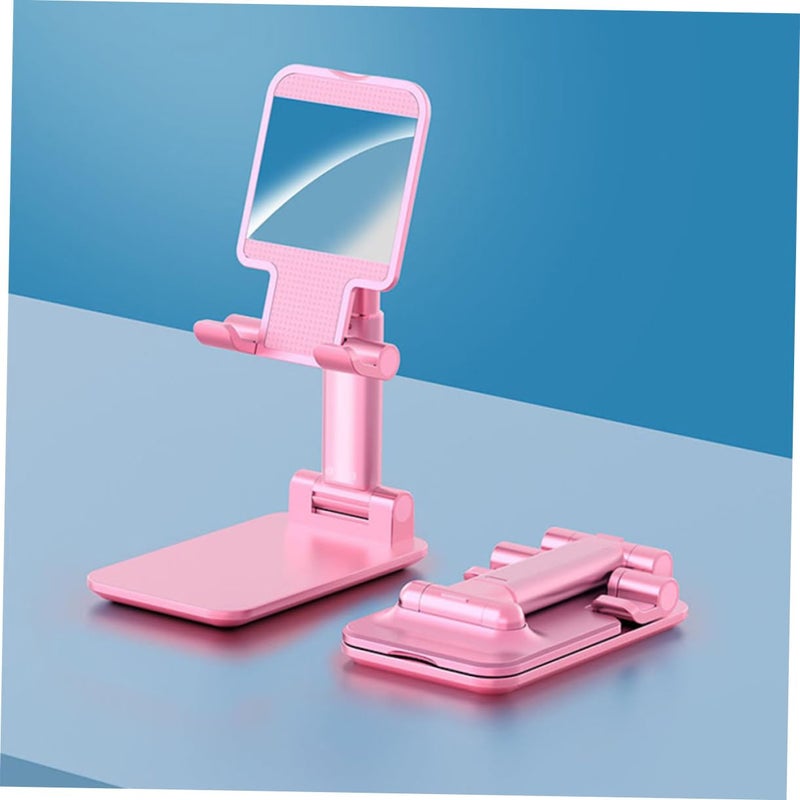 Metal Retractable Tablet Stand Adjustable Phone Holder Compact Mirror Design Home Office Desk Accessory - Image 3