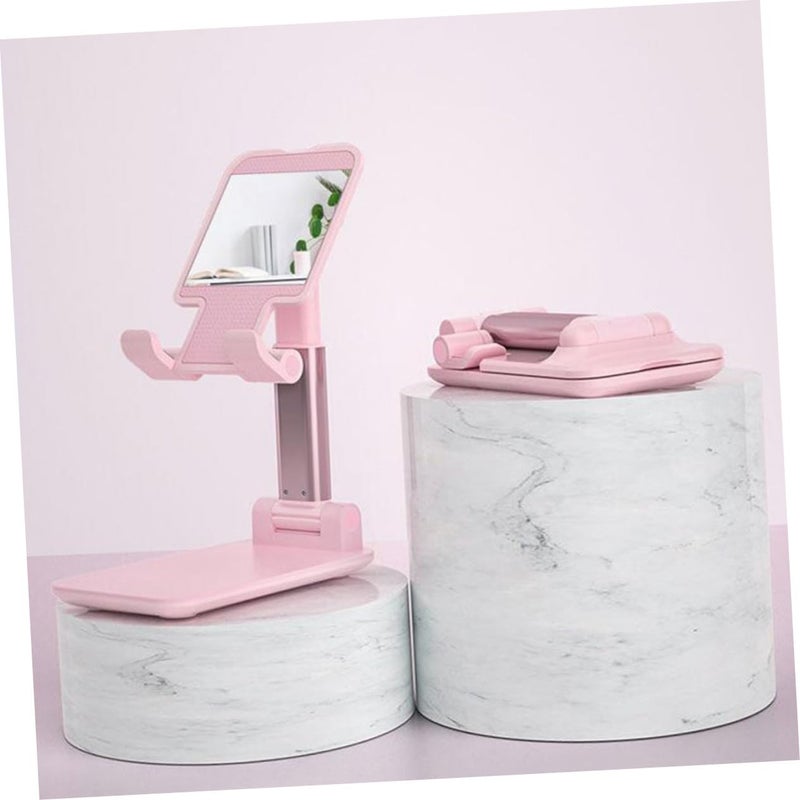 Metal Retractable Tablet Stand Adjustable Phone Holder Compact Mirror Design Home Office Desk Accessory - Image 4